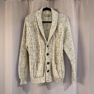 The Men’s Store Vintage Cozy Cream Knit Cardigan